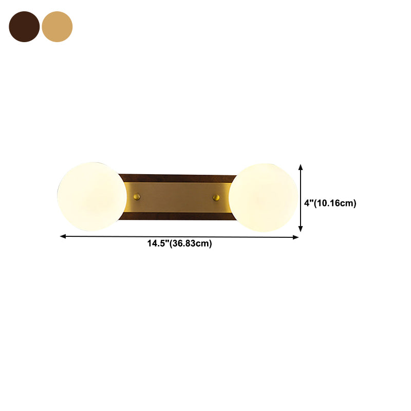 Nordic Style Wooden Vanity Light Rectangle Shape Vanity Lamp for Living Room