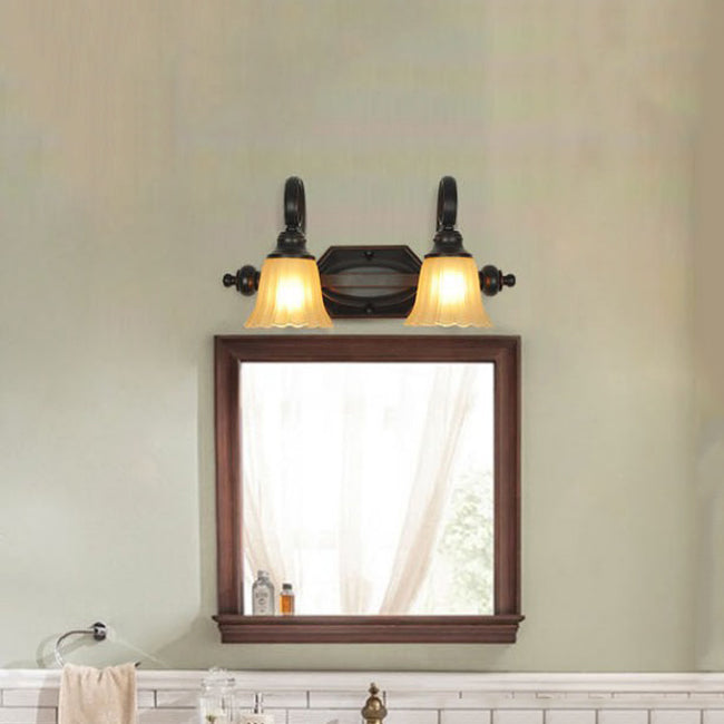 Multi Lights Mirror Front Light Simple Vanity Light with Glass Shade for Bathroom