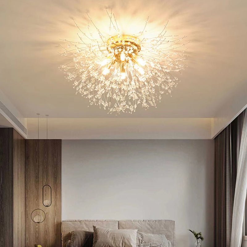 4/6-Light Modernism Golden Flush Mount Lighting LED Ceiling Light