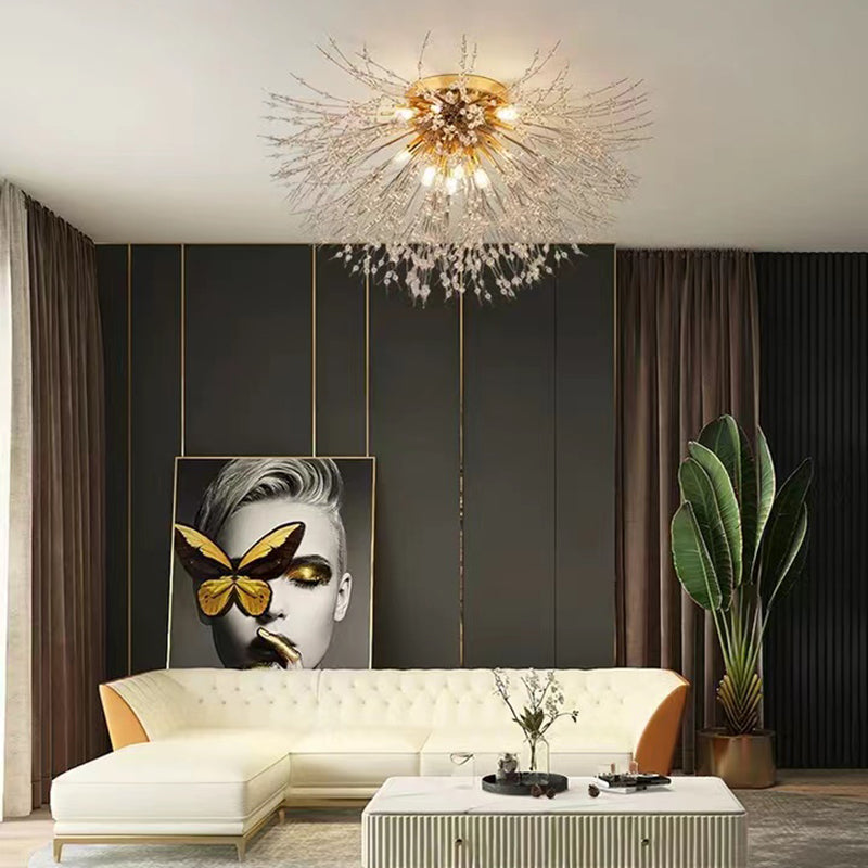 4/6-Light Modernism Golden Flush Mount Lighting LED Ceiling Light