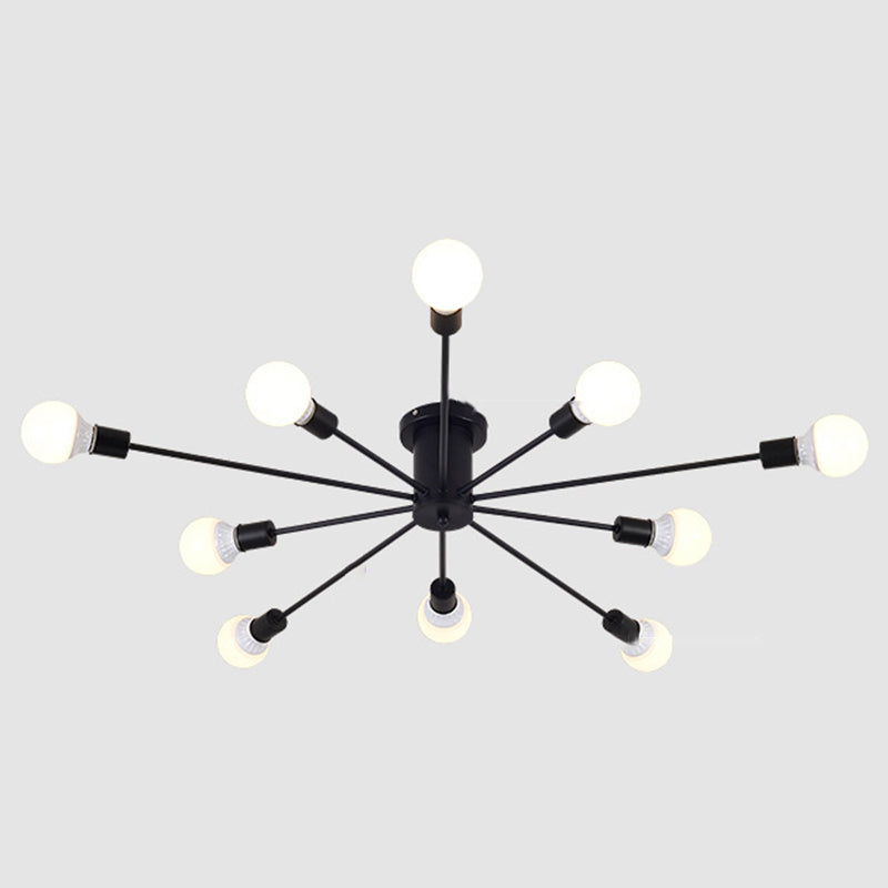 Modernism 8/10-Light Golden/Black/White Flush Mount Lighting Metal Ceiling Light