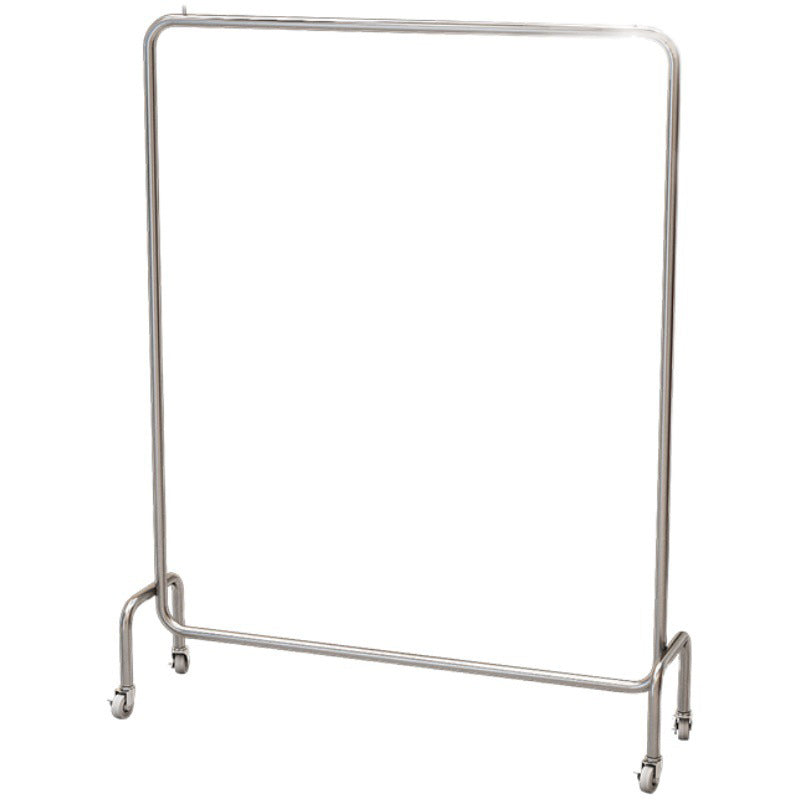 Industrial Style Metallic Coat Hanger Free Standing Coat Rack with 4 Wheels