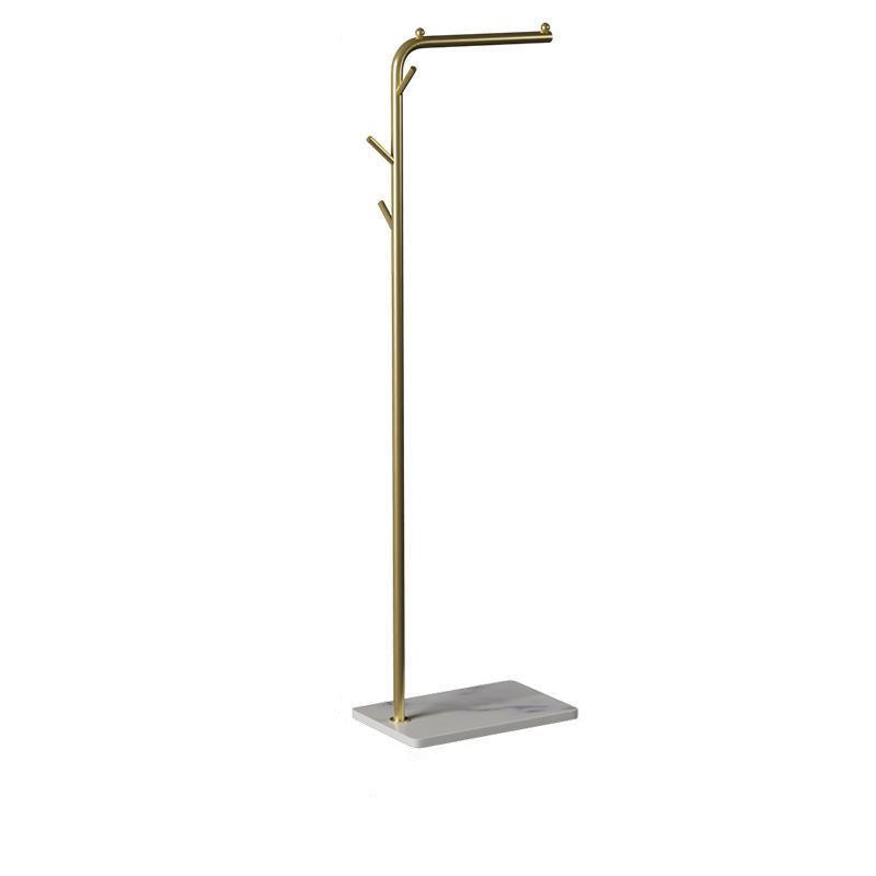 Contemporary Hall Tree Metal Hanging Rail and Hooks Entry Hall Tree