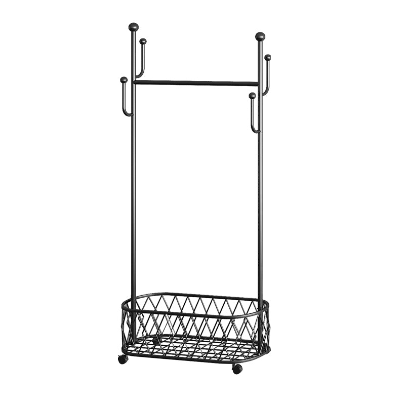 Glam Hall Stand Iron No Distressing Coat Hanger with Storage Shelf