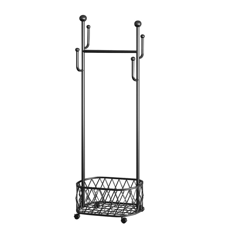 Glam Hall Stand Iron No Distressing Coat Hanger with Storage Shelf