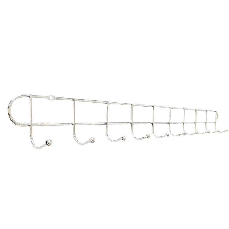 Industrial Entryway Kit Silver Stainless Steel Wall-Mounted with Hooks Coat Hanger