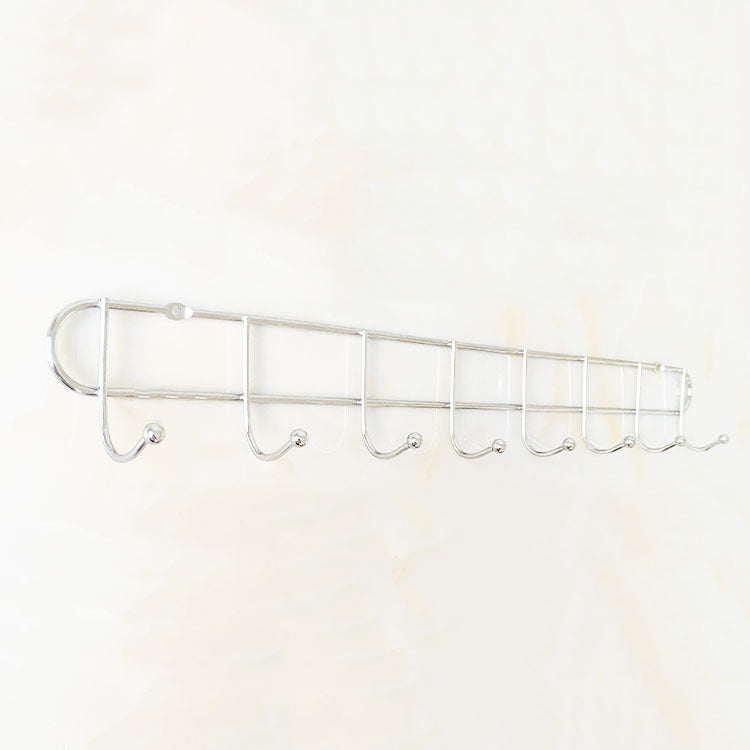 Industrial Entryway Kit Silver Stainless Steel Wall-Mounted with Hooks Coat Hanger