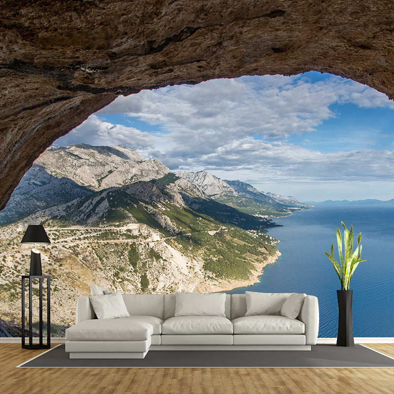 Photography Landscapes Mountain Modern Living Room Mildew Resistant Wall Mural