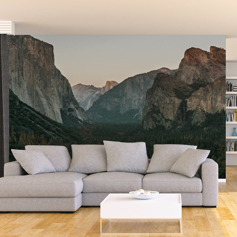 Mountain Photography Wall Mural Contemporary Moisture Resistant Wall Mural