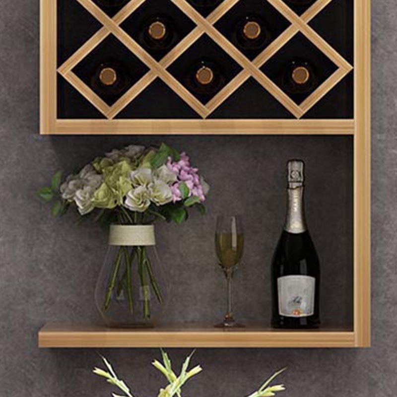 Wood Wall Mounted Modern Wine Rack 9"Wx42"H Wine Rack for Kitchen