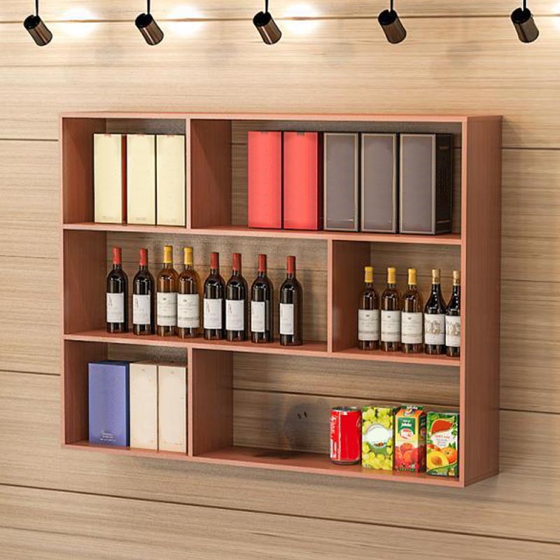 Modern Wall Mounted Bottle Wine Rack Manufactured Wood Wine Bottle Holder