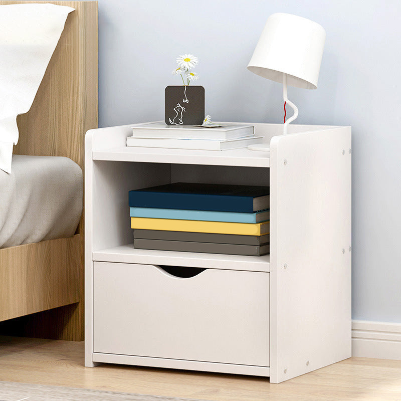 1-drawer Modern Bedside Cabinet Wood Night Table with 1 Shelf