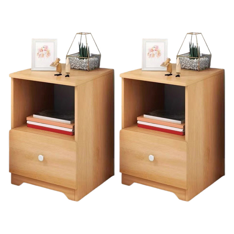 1-drawer Modern Bedside Cabinet Wood Night Table with 1 Shelf