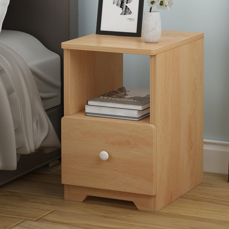 1-drawer Modern Bedside Cabinet Wood Night Table with 1 Shelf