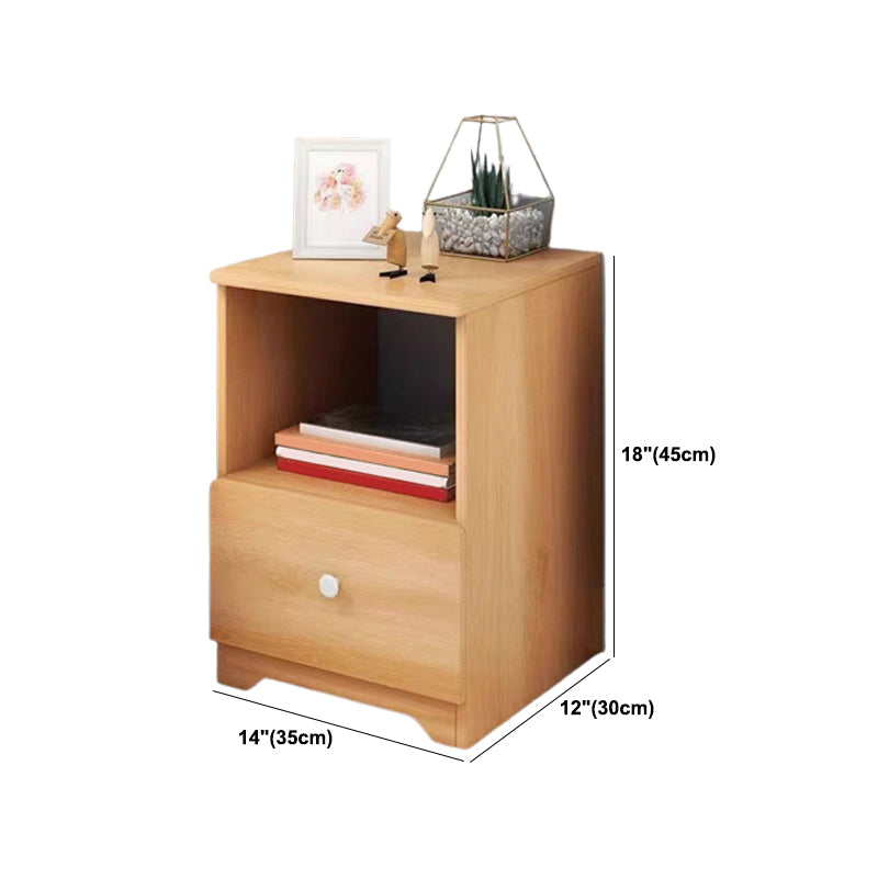 1-drawer Modern Bedside Cabinet Wood Night Table with 1 Shelf