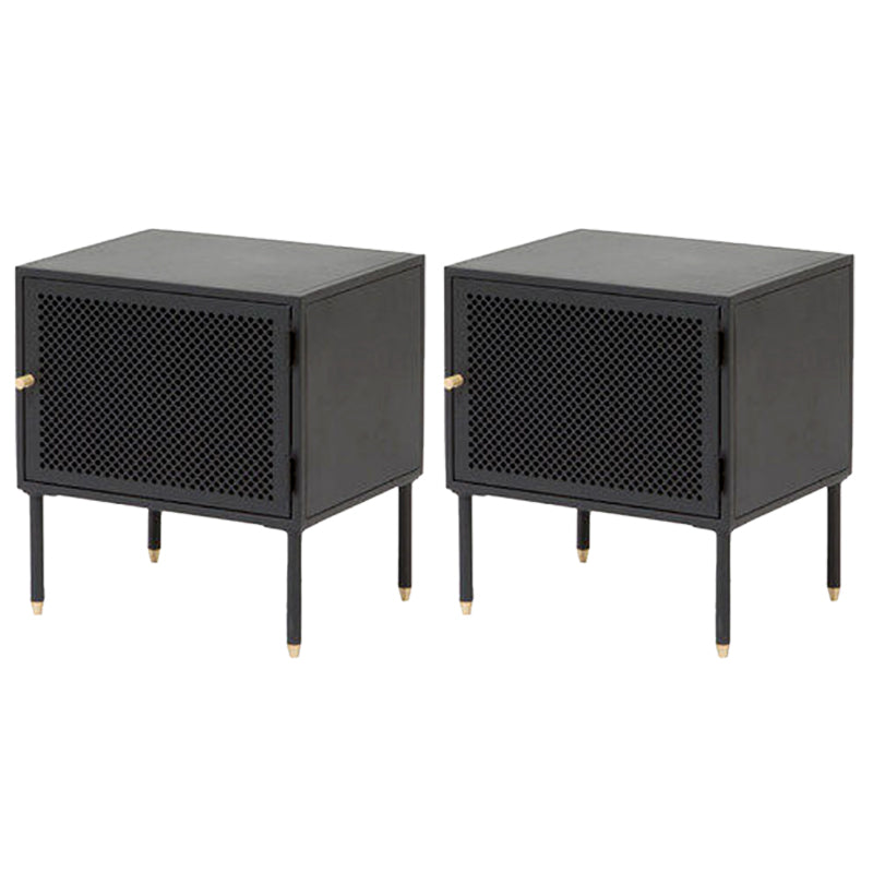 2 Shelves Accent Table Nightstand Modern Metal Nightstand ,19.7" Tall