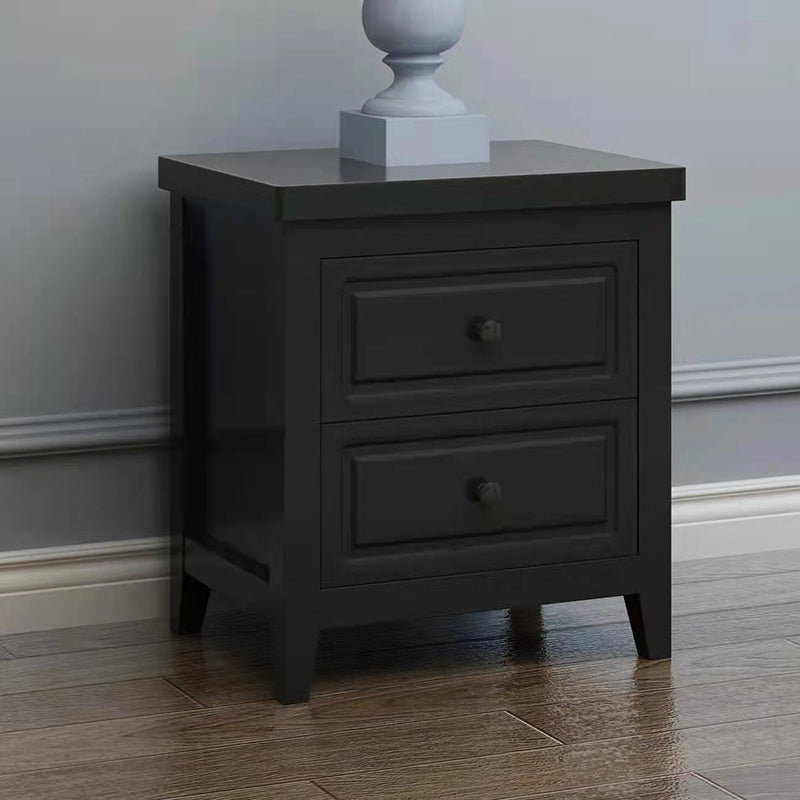 Traditional Oak Night Table Drawer Storage Nightstand with Legs