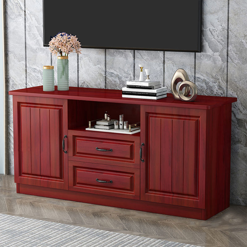 Wooden TV Cabinet Traditional Style Home Living Room Stand Console with Drawers