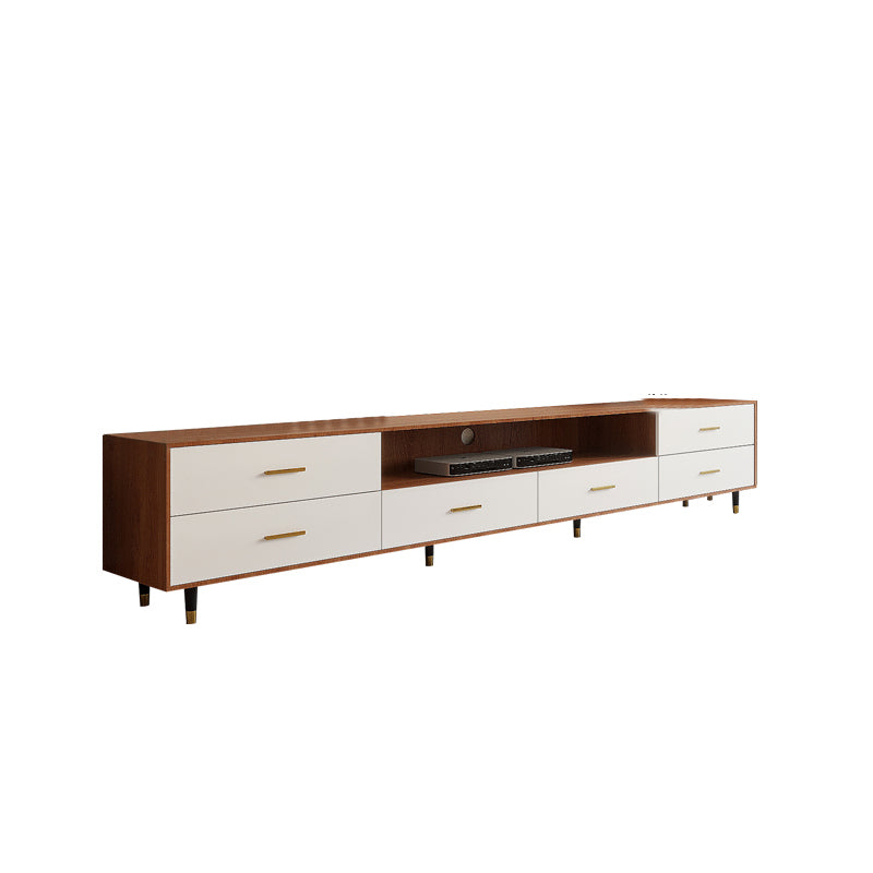 Wooden TV Stand Console Modern Minimalist Home Open TV Cabinet