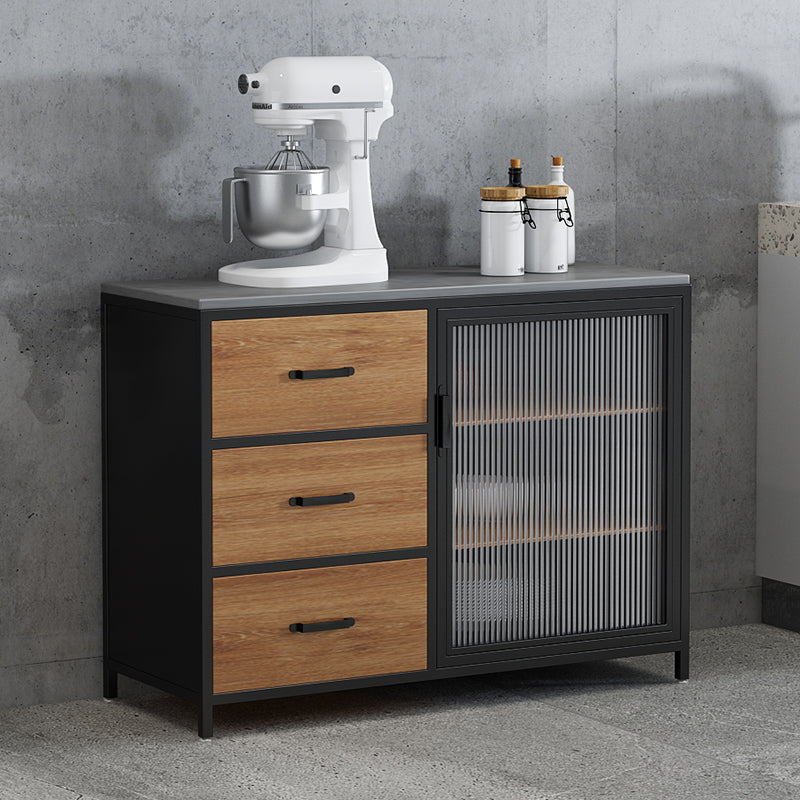 Modern Style Sideboard with Wooden Drawers and Storage for Kitchen Dining Room