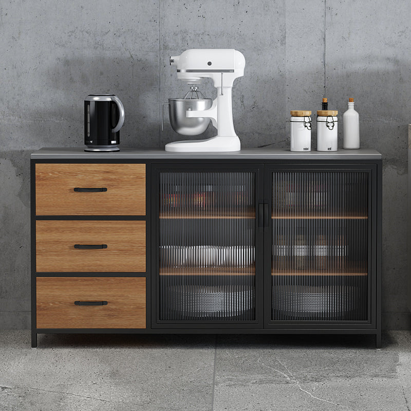 Modern Style Sideboard with Wooden Drawers and Storage for Kitchen Dining Room