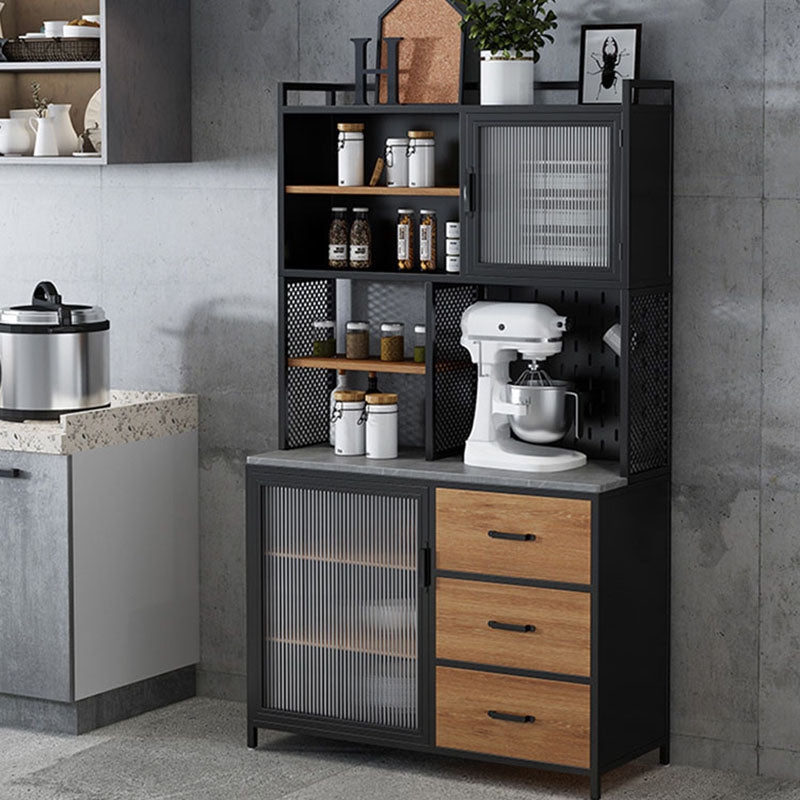 Modern Style Sideboard with Wooden Drawers and Storage for Kitchen Dining Room