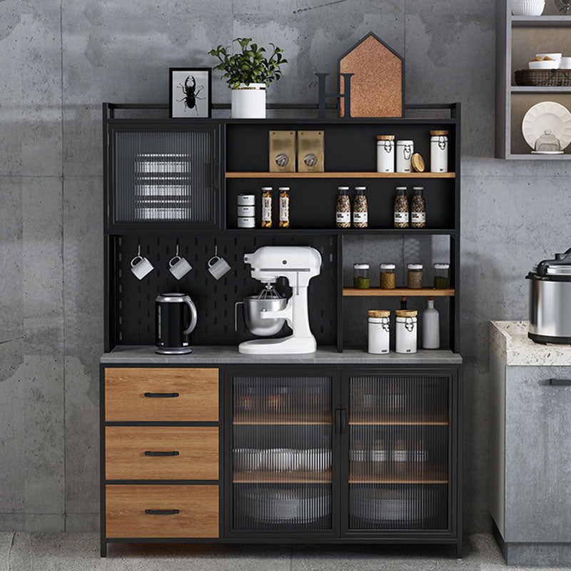 Modern Style Sideboard with Wooden Drawers and Storage for Kitchen Dining Room