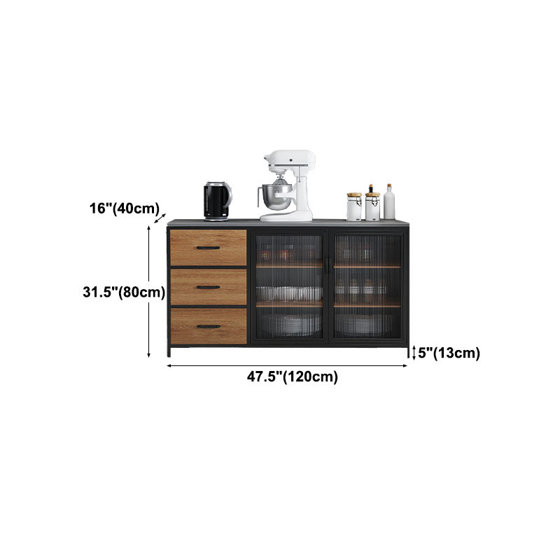 Modern Style Sideboard with Wooden Drawers and Storage for Kitchen Dining Room