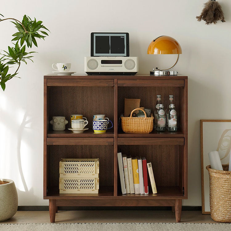 Contemporary Solid Wood Server with Doors Solid Wood Legs Sideboard