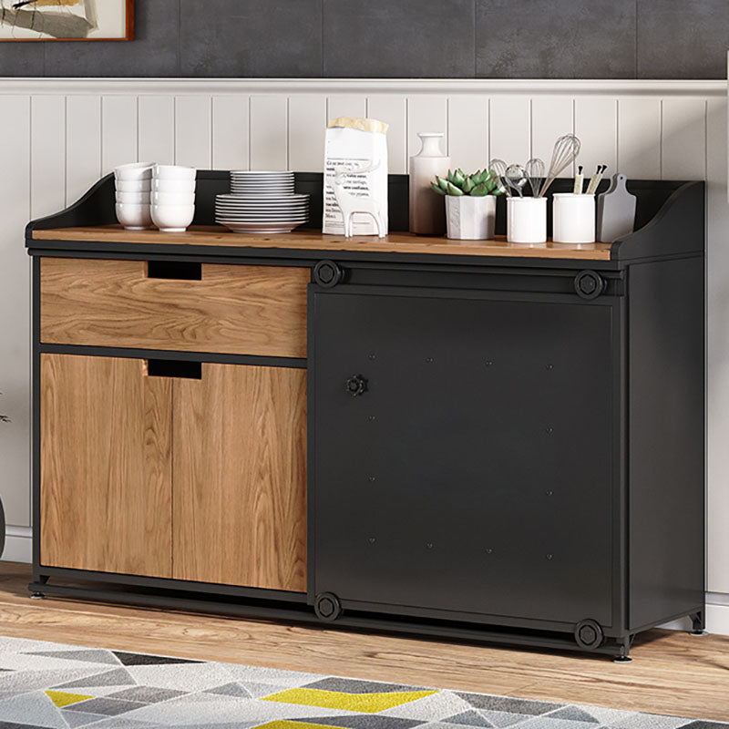 Modern Engineered Wood Sideboard Sliding Doors Sideboard for Living Room