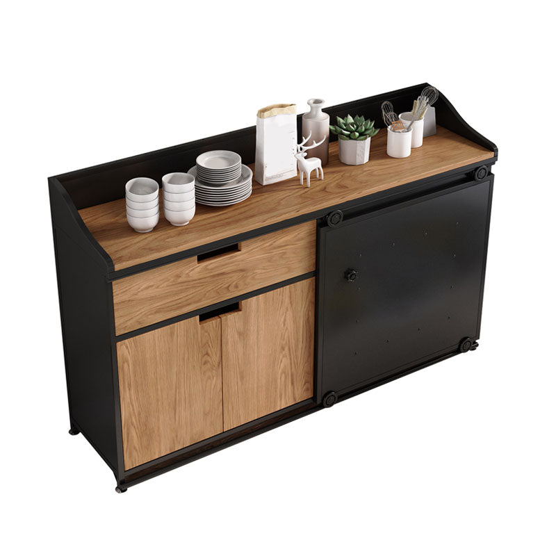 Modern Engineered Wood Sideboard Sliding Doors Sideboard for Living Room