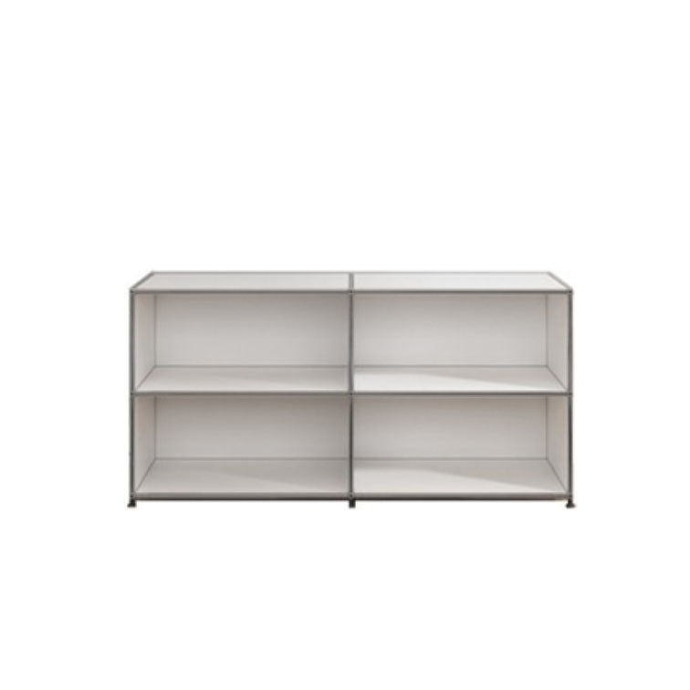 White Metal Sideboard with Drawers Contemporary Indoor Dining Buffet