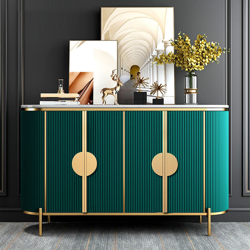 Engineered Wood Buffet Stand with Cabinets Glam Buffet Sideboard