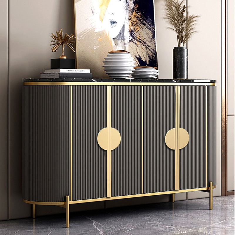 Engineered Wood Buffet Stand with Cabinets Glam Buffet Sideboard