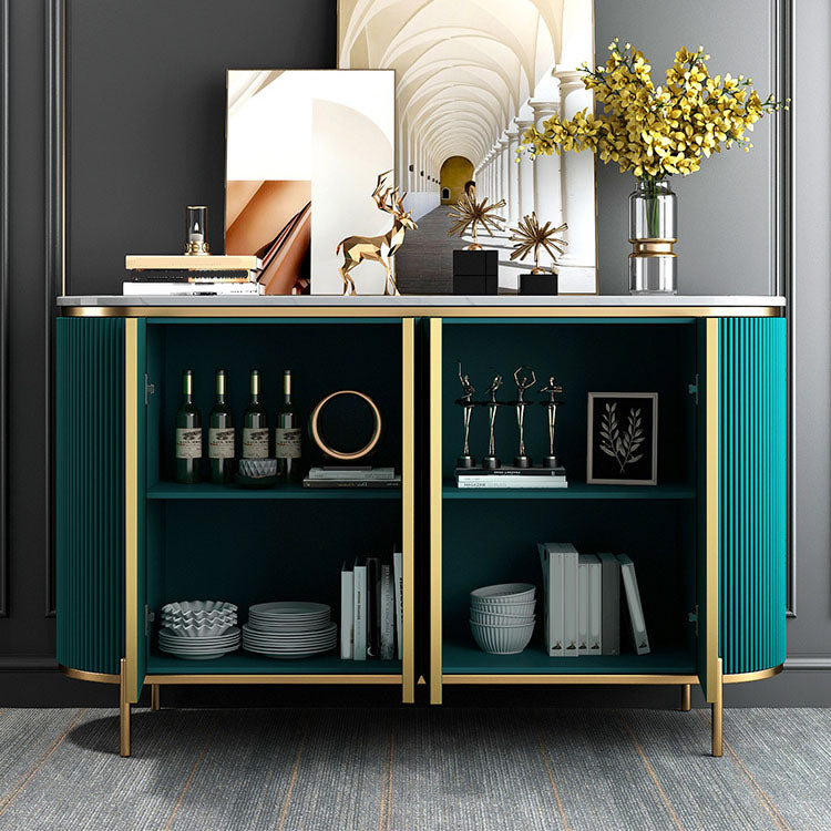 Engineered Wood Buffet Stand with Cabinets Glam Buffet Sideboard