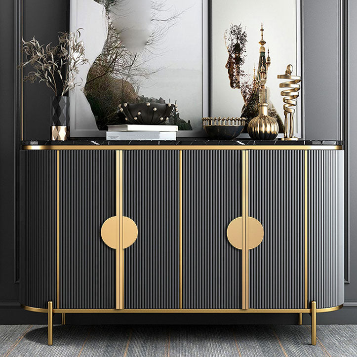 Engineered Wood Buffet Stand with Cabinets Glam Buffet Sideboard