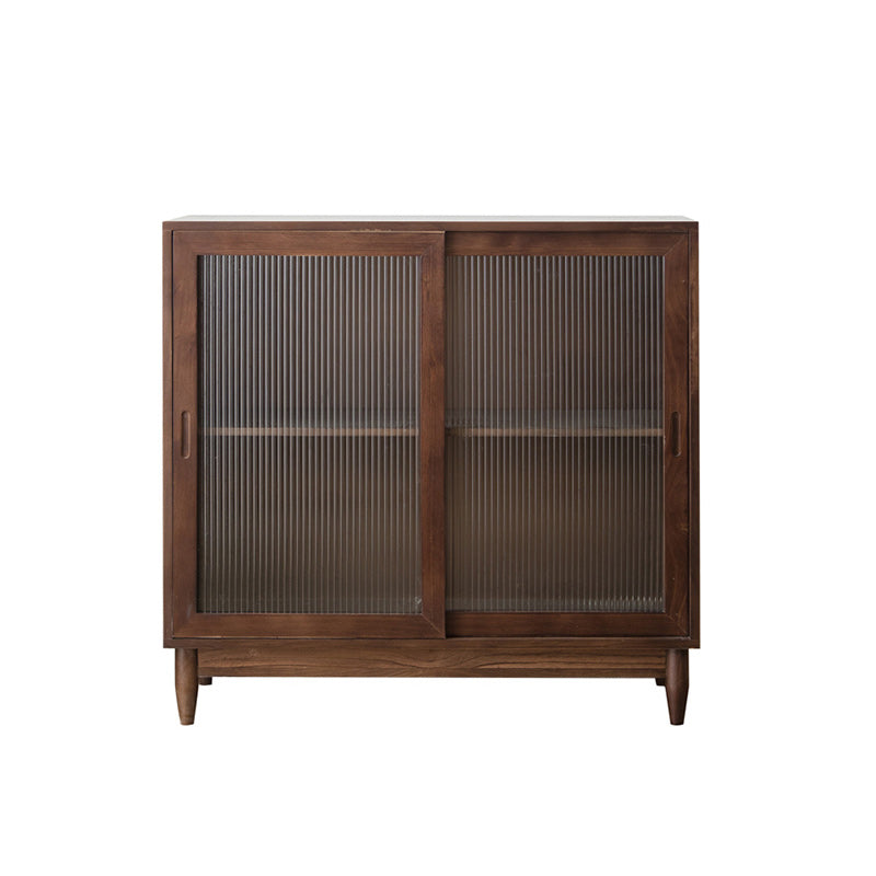 Pine Solid Wood Sideboard Contemporary Sliding Door Dining Server