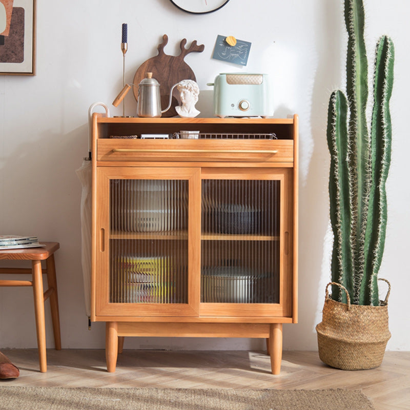 Modern Solid Wood Dining Server 1-Door Sideboard for Dining Room