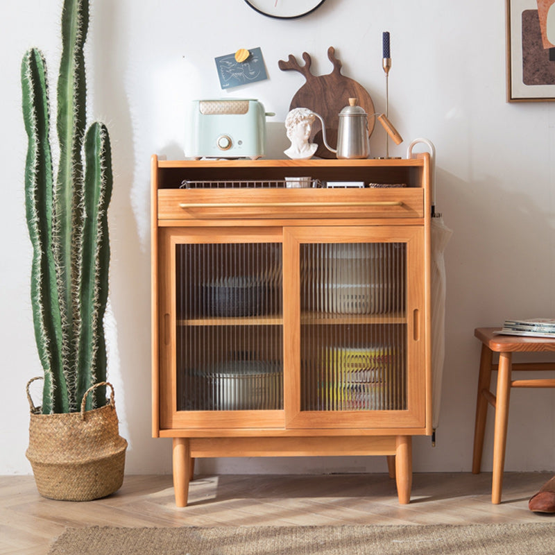 Modern Solid Wood Dining Server 1-Door Sideboard for Dining Room