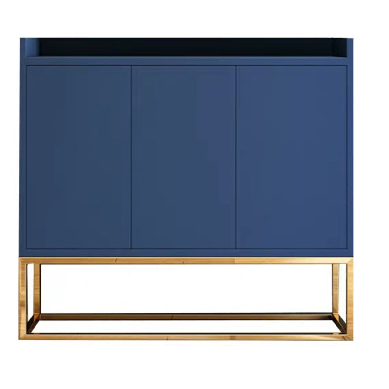 Matte Finish Pine Wood Buffet Modern Indoor Sideboard with Metal Legs