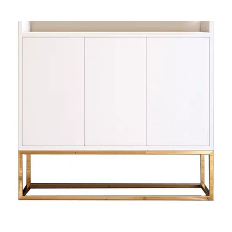 Matte Finish Pine Wood Buffet Modern Indoor Sideboard with Metal Legs