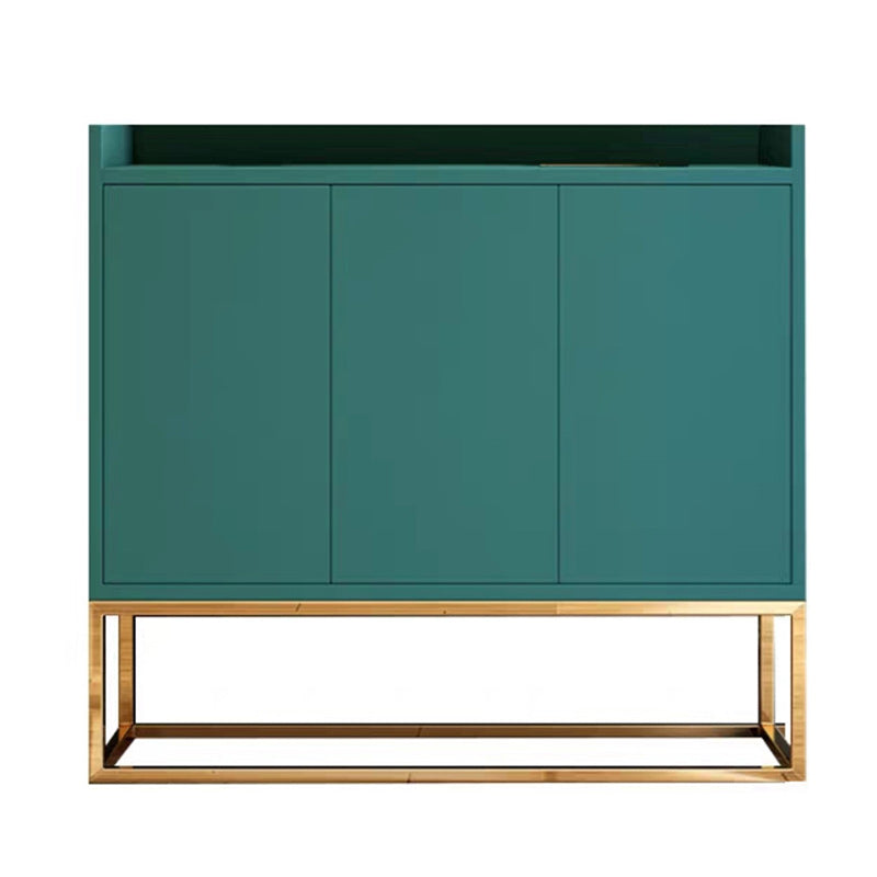 Matte Finish Pine Wood Buffet Modern Indoor Sideboard with Metal Legs