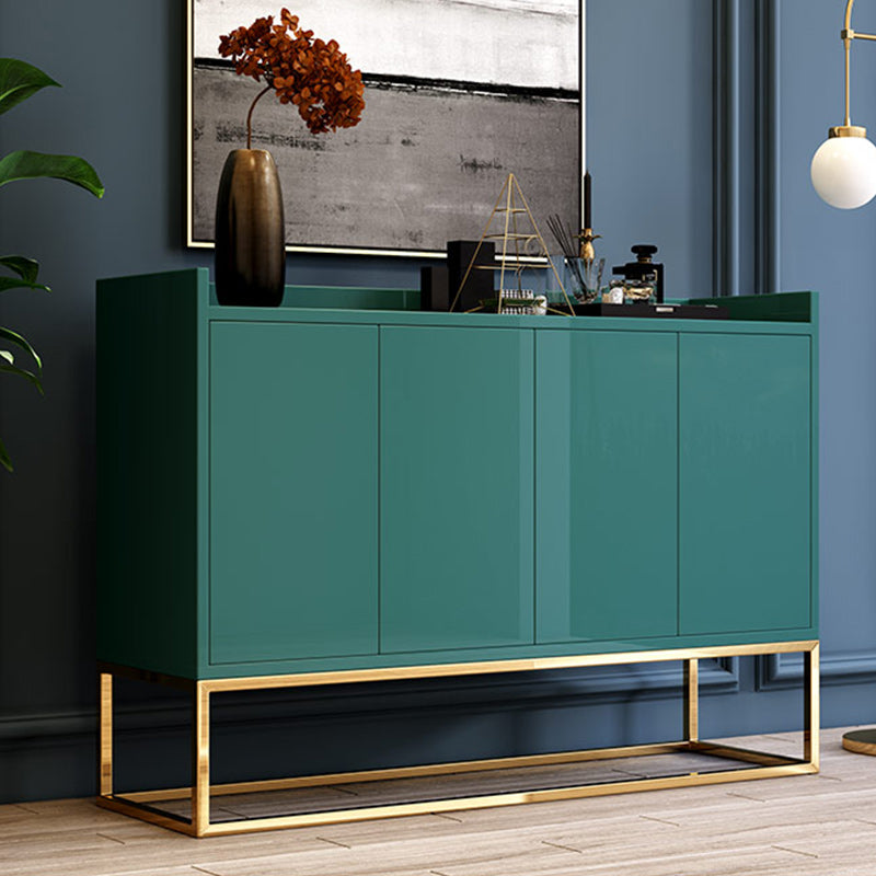 Matte Finish Pine Wood Buffet Modern Indoor Sideboard with Metal Legs