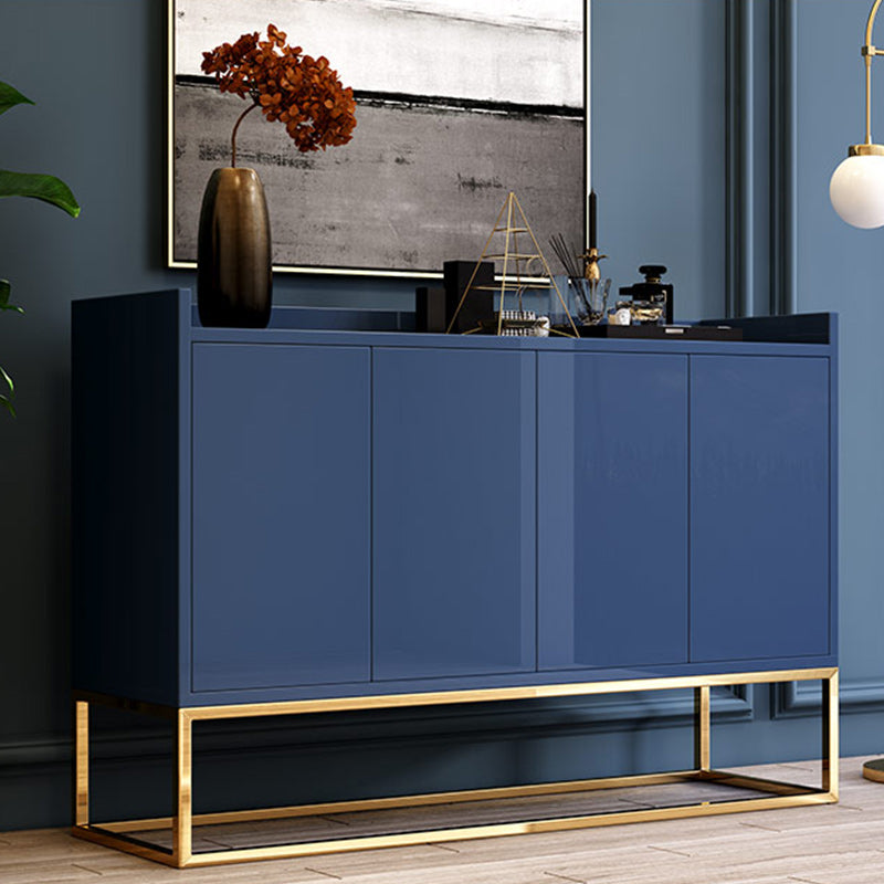 Matte Finish Pine Wood Buffet Modern Indoor Sideboard with Metal Legs