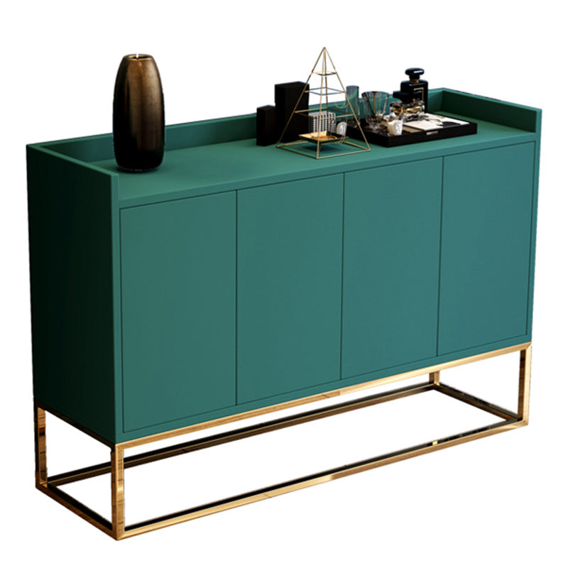 Matte Finish Pine Wood Buffet Modern Indoor Sideboard with Metal Legs