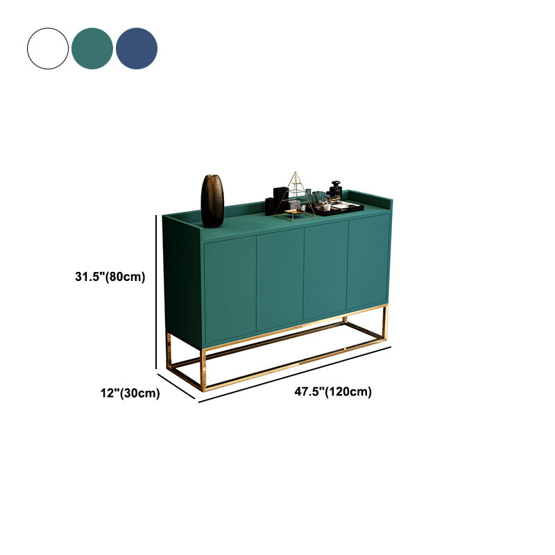 Matte Finish Pine Wood Buffet Modern Indoor Sideboard with Metal Legs