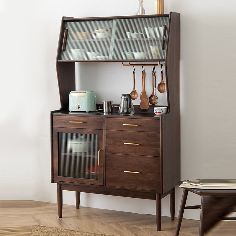 Contemporary Dining Server Solid Wood Sideboard for Living Room