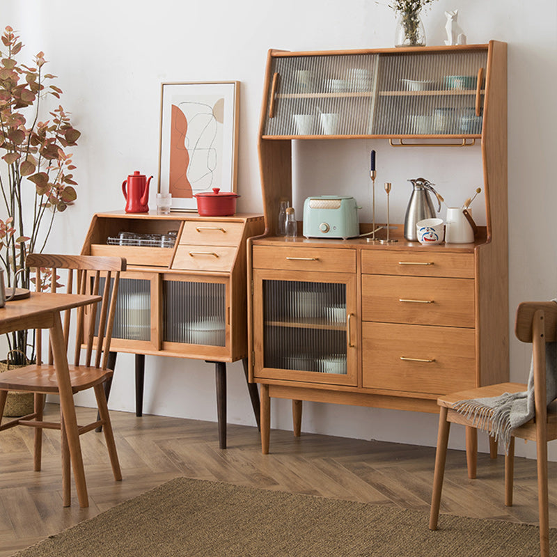 Contemporary Dining Server Solid Wood Sideboard for Living Room