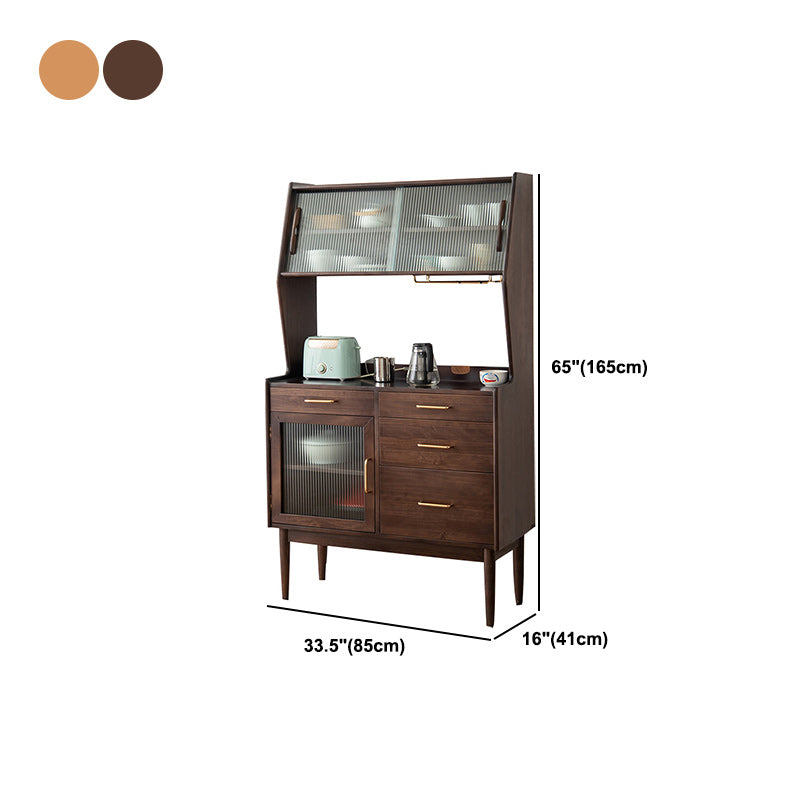 Contemporary Dining Server Solid Wood Sideboard for Living Room