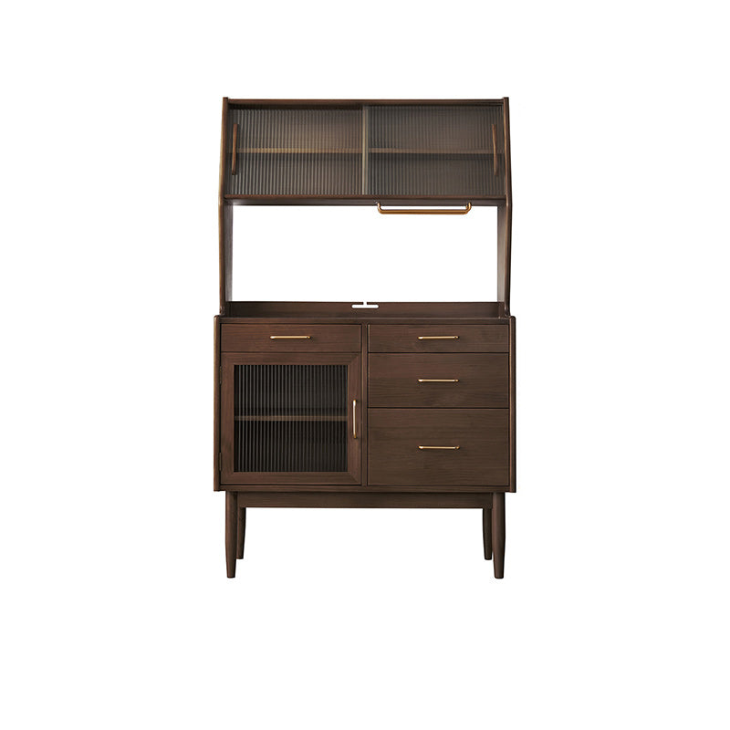 4-Drawer Sideboard Contemporary 3-Door Dining Server for Living Room